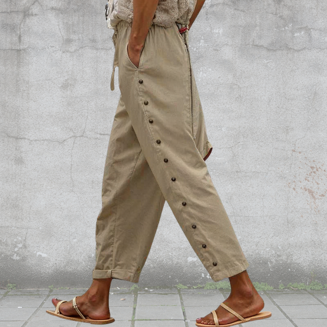 Elodie | Pantalon en coton/lin
