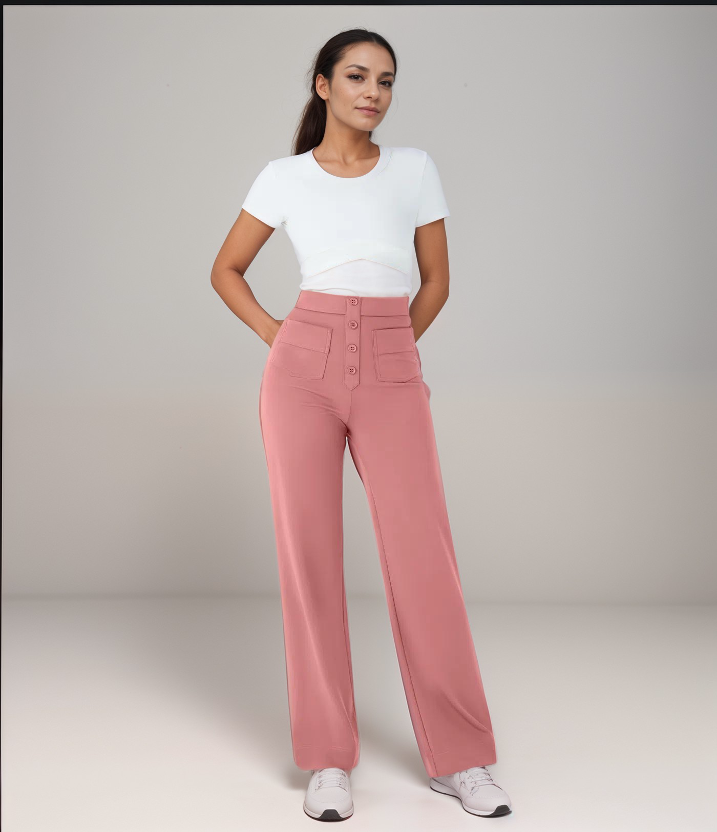 Lisa | Pantalon élastiqué à taille haute | 1+1 GRATUIT