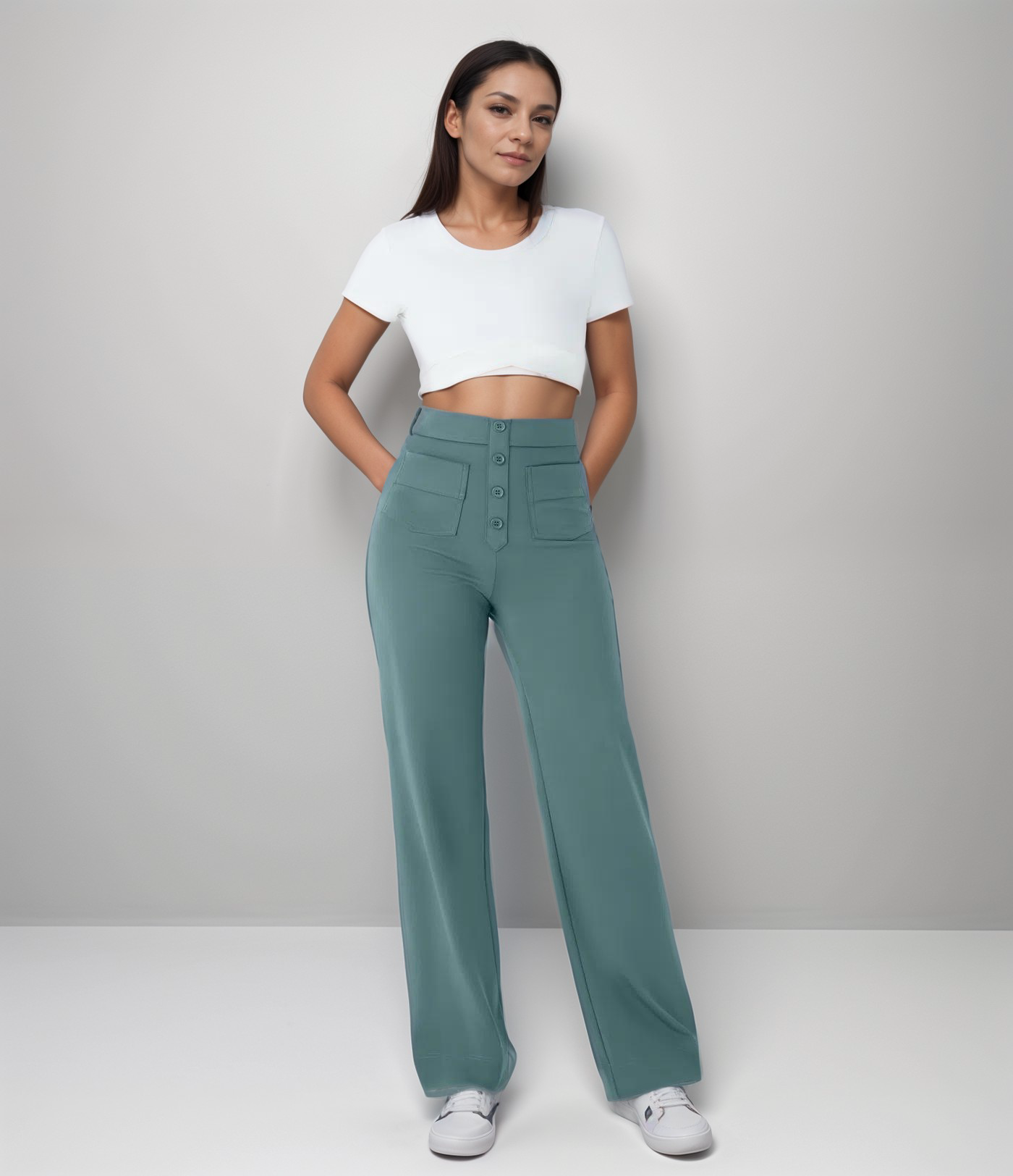 Lisa | Pantalon élastiqué à taille haute | 1+1 GRATUIT