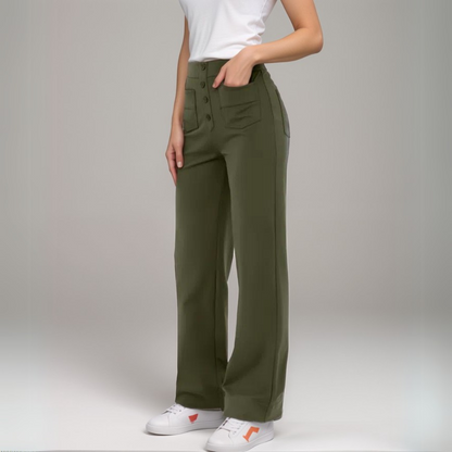 Lisa | Pantalon élastiqué à taille haute | 1+1 GRATUIT