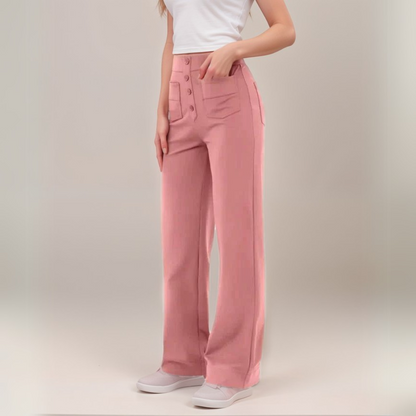 Lisa | Pantalon élastiqué à taille haute | 1+1 GRATUIT