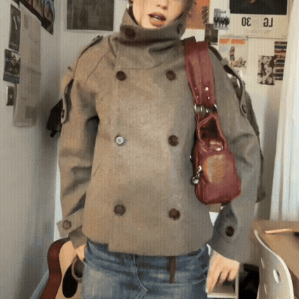 Arielle | Manteau Caban Chic en Laine pour l’Automne
