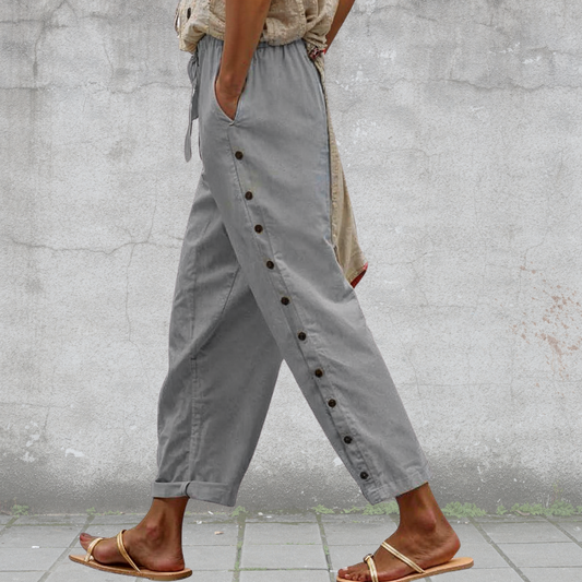 Elodie | Pantalon en coton/lin