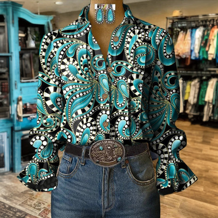 Milou | Chemisier À Imprimé Abstrait Vintage