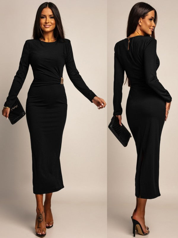 Luna | Robe maxi élégante avec des détails en bijouterie