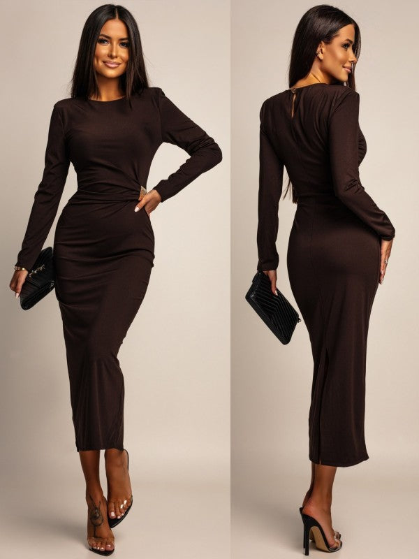 Luna | Robe maxi élégante avec des détails en bijouterie