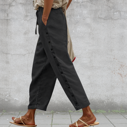 Elodie | Pantalon en coton/lin