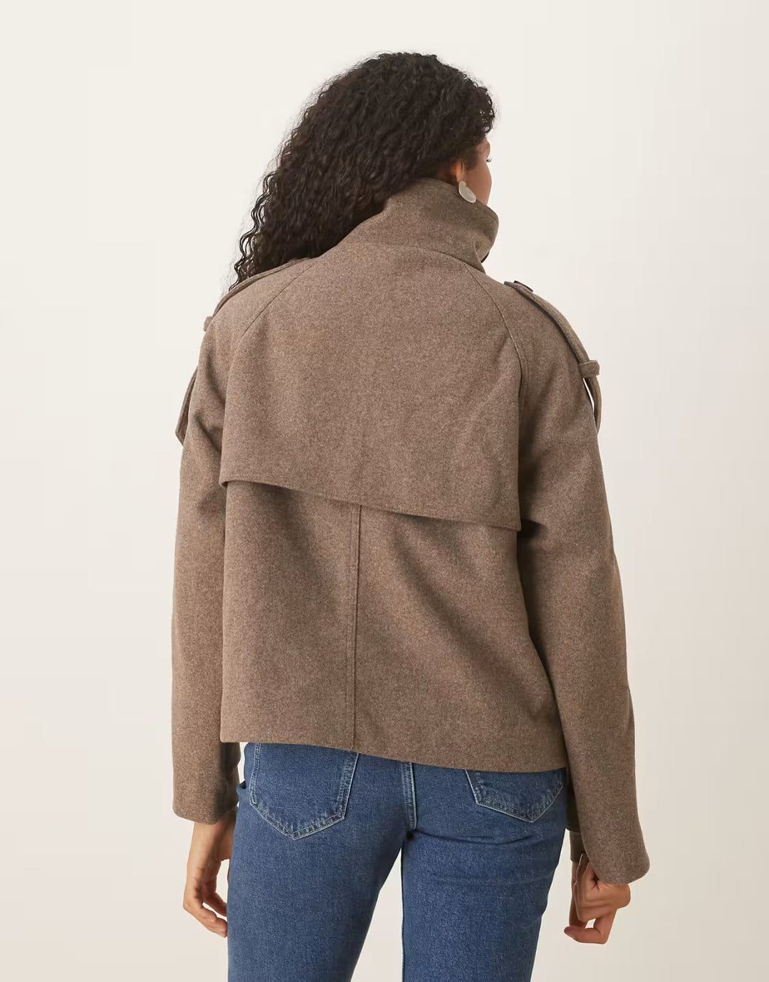 Arielle | Manteau Caban Chic en Laine pour l’Automne
