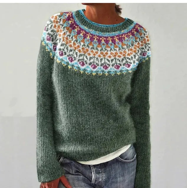 Carola | Pull avec des motifs scandinaves colorés