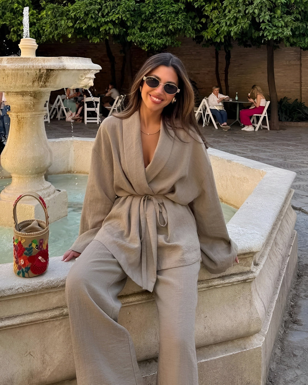 Meral | Ensemble en lin à deux pièces