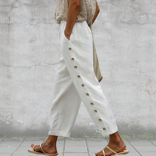 Elodie | Pantalon en coton/lin