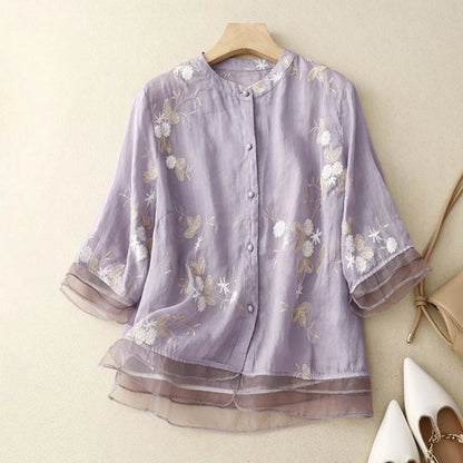 Elena | Chemise brodée pour femme