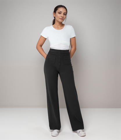 Lisa | Pantalon élastiqué à taille haute | 1+1 GRATUIT