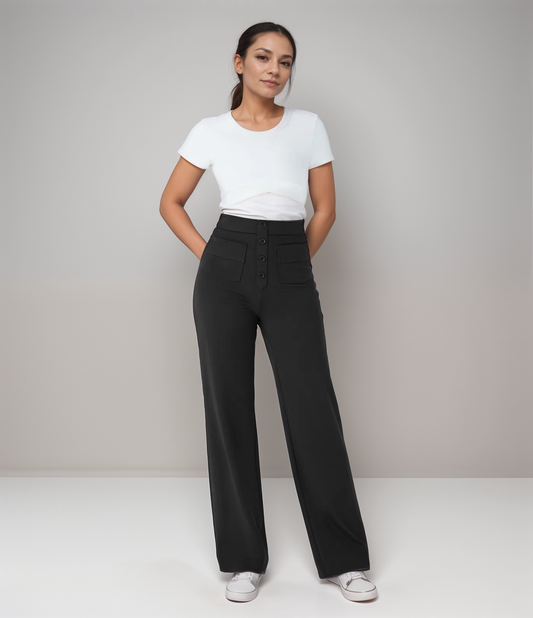Lisa | Pantalon élastiqué à taille haute | 1+1 GRATUIT