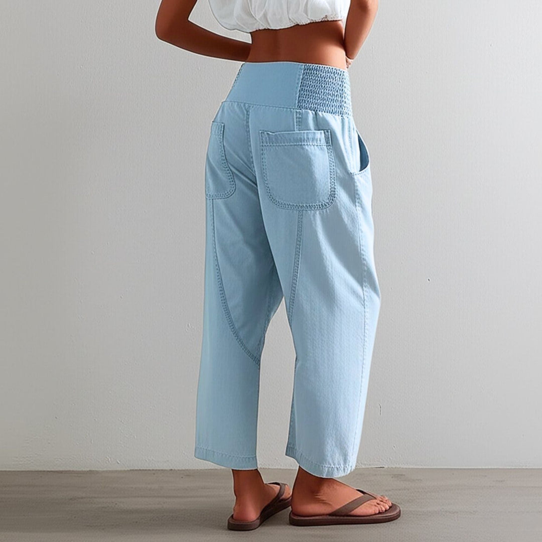 Nora | Pantalon Large Weekender Décontracté Chic