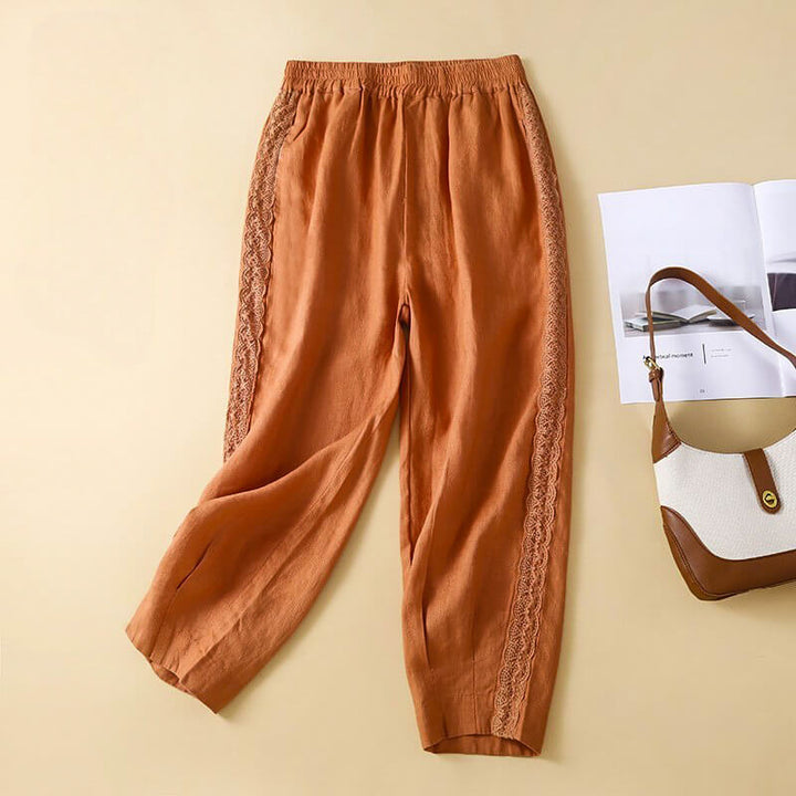 Laura | Pantalon Coton-Lin & Coupe Chic Confort