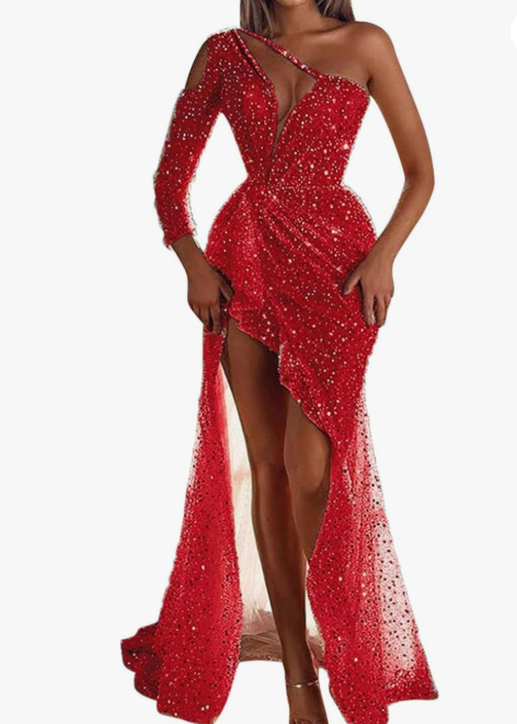 Millicent | Robe de soirée élégante pour femme avec fente asymétrique