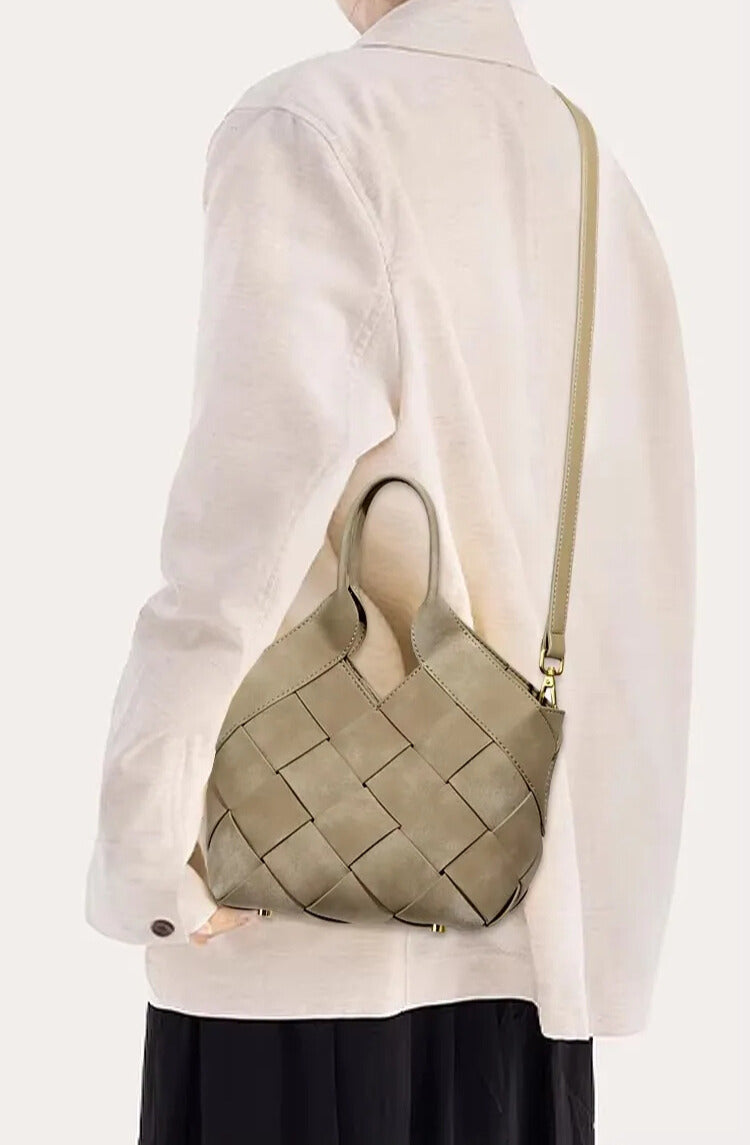 Aurélie | Sac à Main en Daim Synthétique Tressé