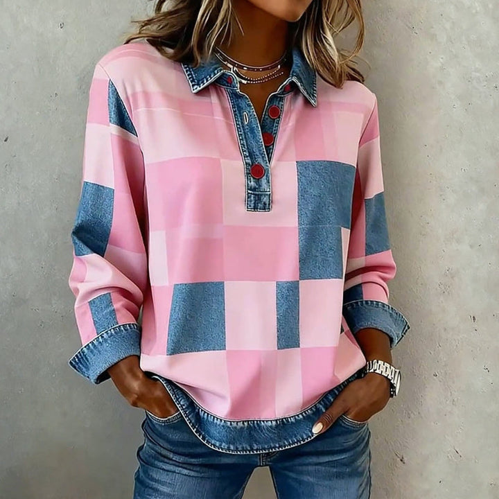 Lola | Sweat-Shirt À Carreaux Vintage