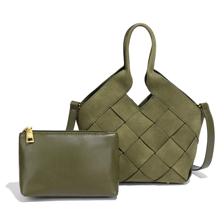 Aurélie | Sac à Main en Daim Synthétique Tressé